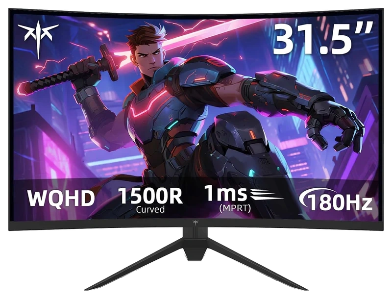 Product image of 32 inch 180Hz Curved Gaming Monitor, QHD(2560x1440p) 1ms MPRT, 2K Computer